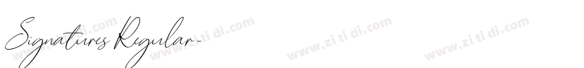 Signatures Regular字体转换